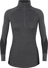 Bilde av Icebreaker W's Zone LS Half Zip 260 Jet Hthr/Black/Snow