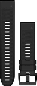 Bilde av QuickFit® 22-klockarmband svart med svarta detaljer i rostfritt stål