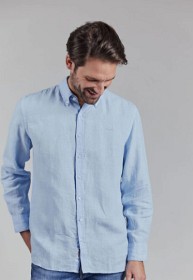 Bilde av Sebago Linen Shirt Light Blue