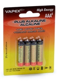 Bilde av Vapex Tech Plus Alkaline batteries AAA (Pk 4)