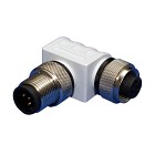 Maretron Micro / mid 90° male to female metal connector