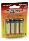 Vapex Tech Plus Alkaline batteries AA (Pk 4)